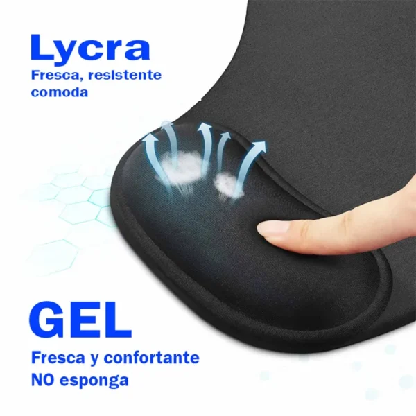 Mouse Pad con Descansador de Muñeca con Gel