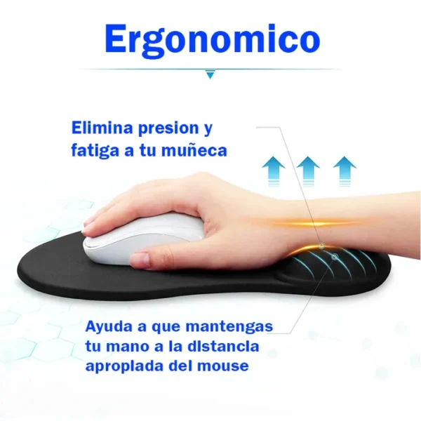 Mouse Pad con Descansador de Muñeca con Gel
